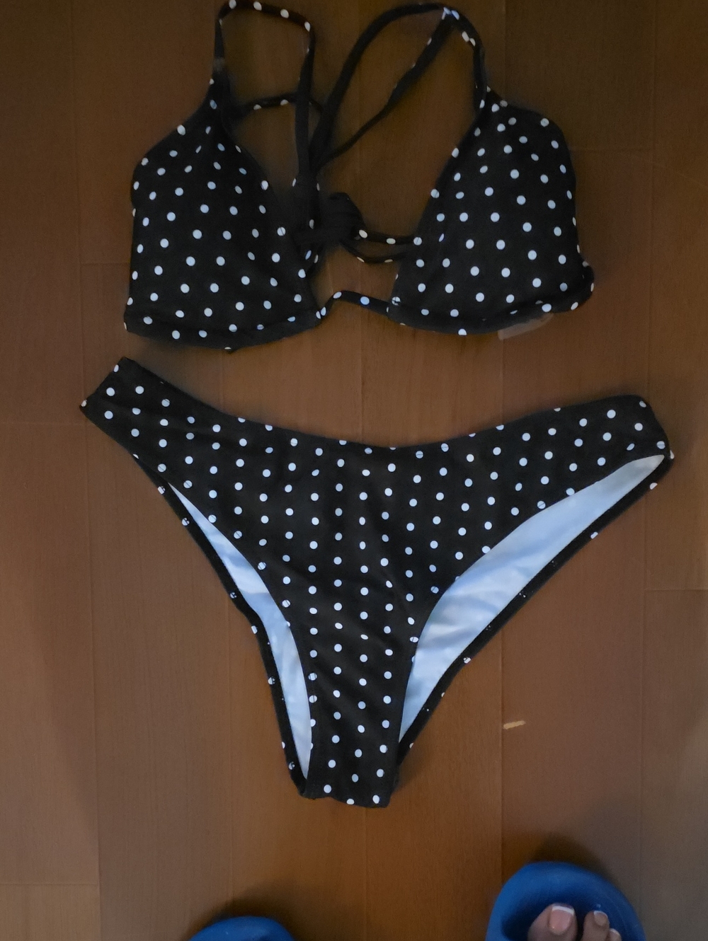 RVCA Black and White Polka Dot Bikini Set